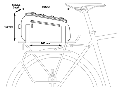 Zefal Z Traveler 40 Arka Bagaj Üstü Bisiklet Çantası