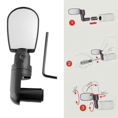 Zozo Вращающееся на 360 градусов велосипедное зеркало